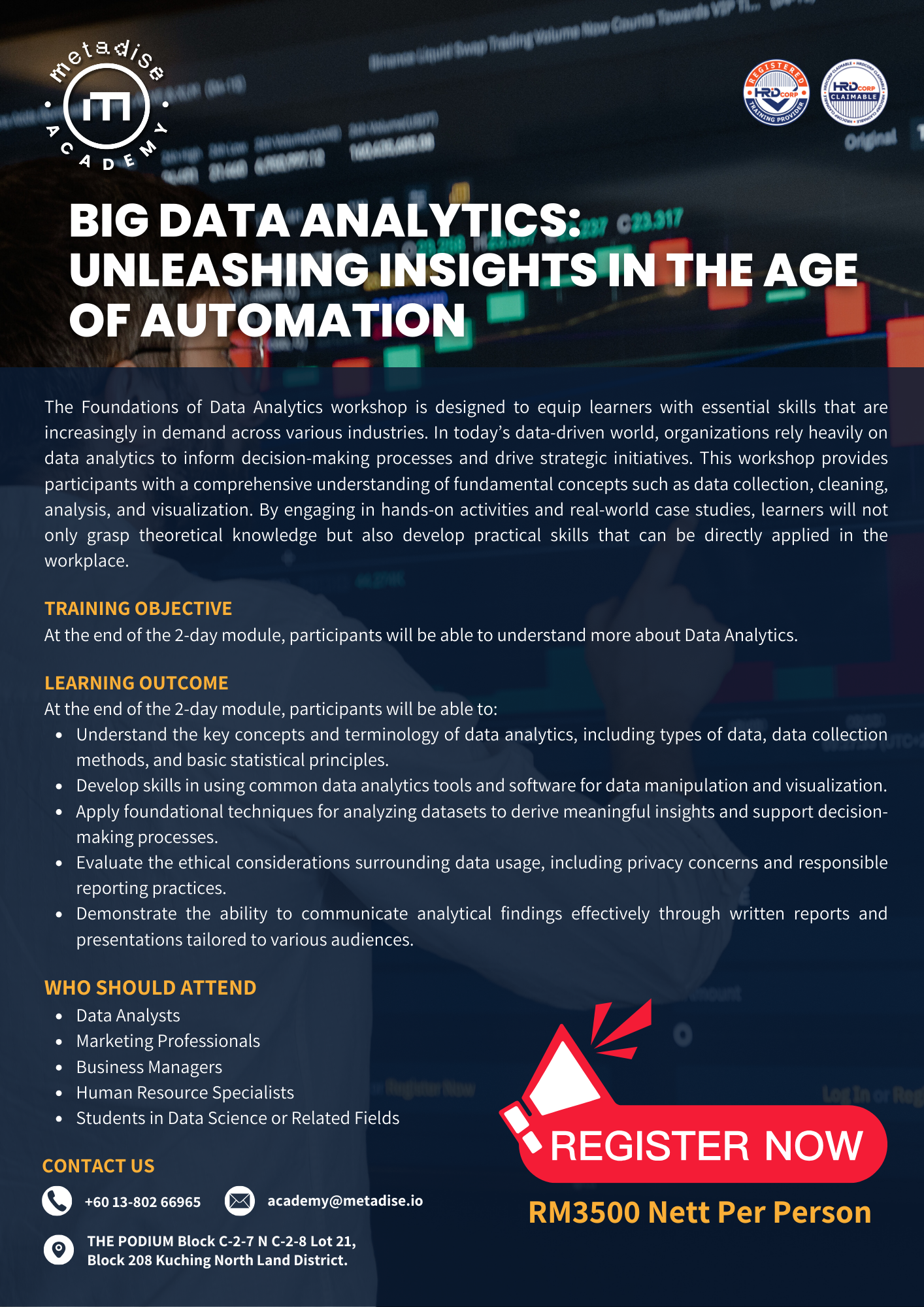 Brochure for Big Data Analytics course