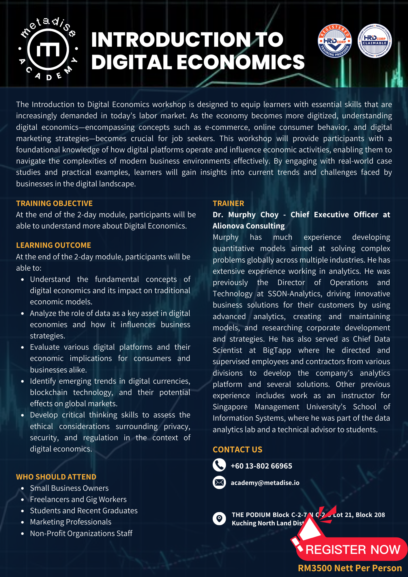 Brochure for Introduction to Digital Economics